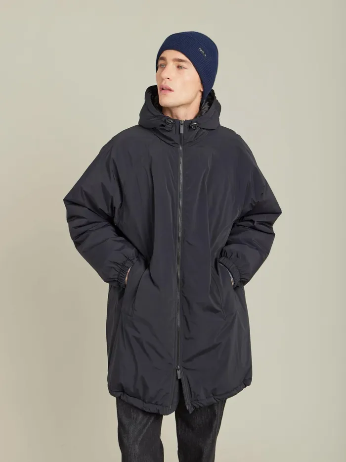 Agns B Jackets and Coats Men Black Technical Fabric Nautilus Parka