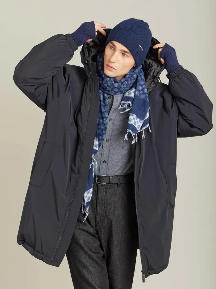 Agns B Jackets and Coats Men Black Technical Fabric Nautilus Parka