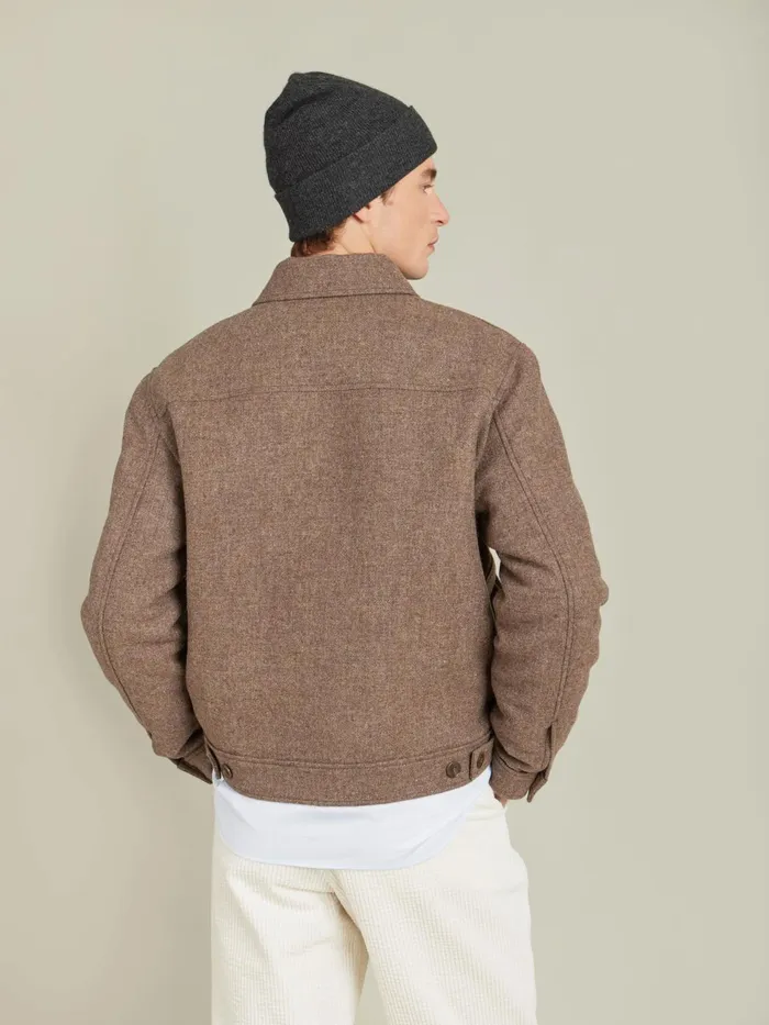 Agns B Jackets and Coats Men Brown Shetland Wool Jacket