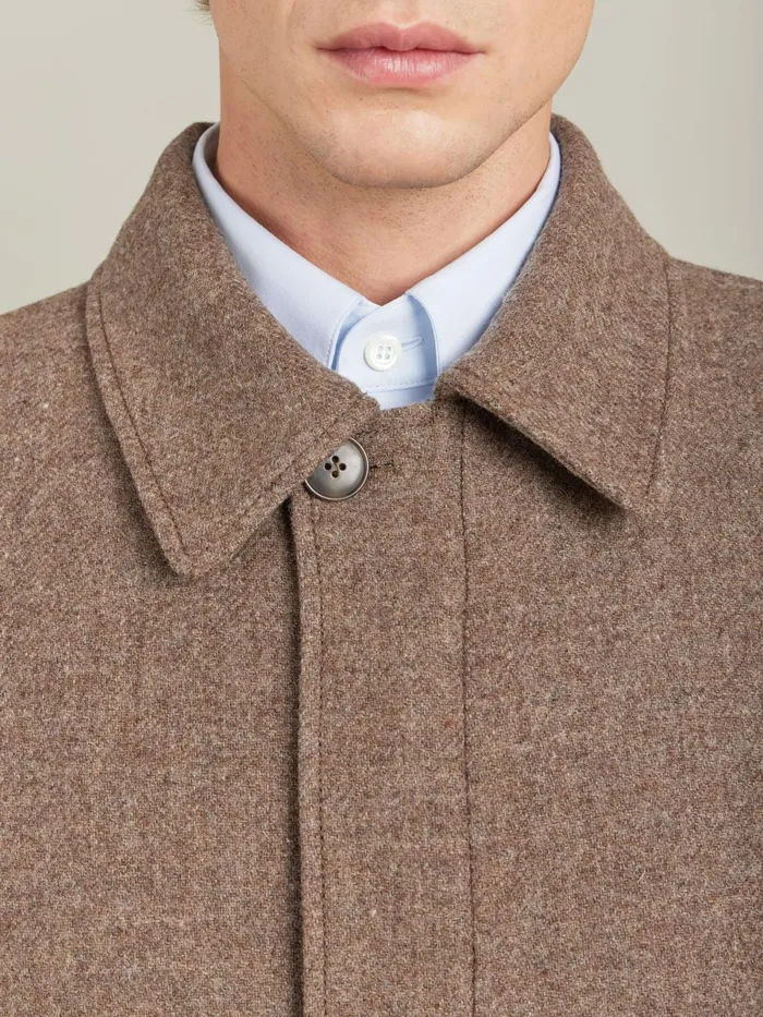 Agns B Jackets and Coats Men Brown Shetland Wool Jacket