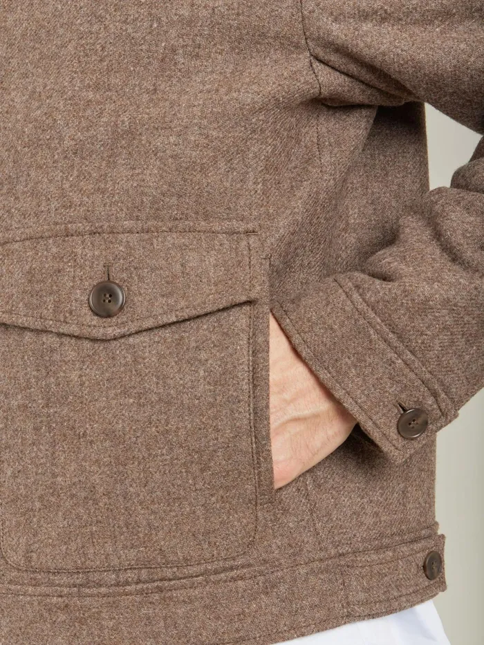 Agns B Jackets and Coats Men Brown Shetland Wool Jacket