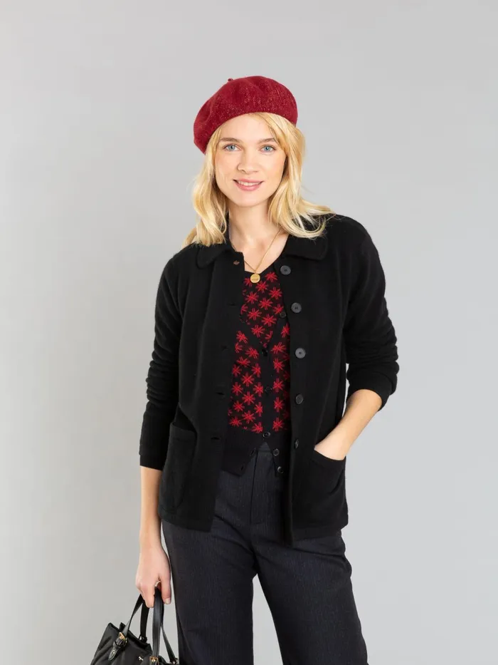 Agns B Jackets and Coats Women Black Cashmere Canton Jacket