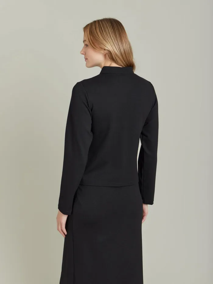 Agns B Jackets and Coats Women Black Milano Viscose Tambour Jacket