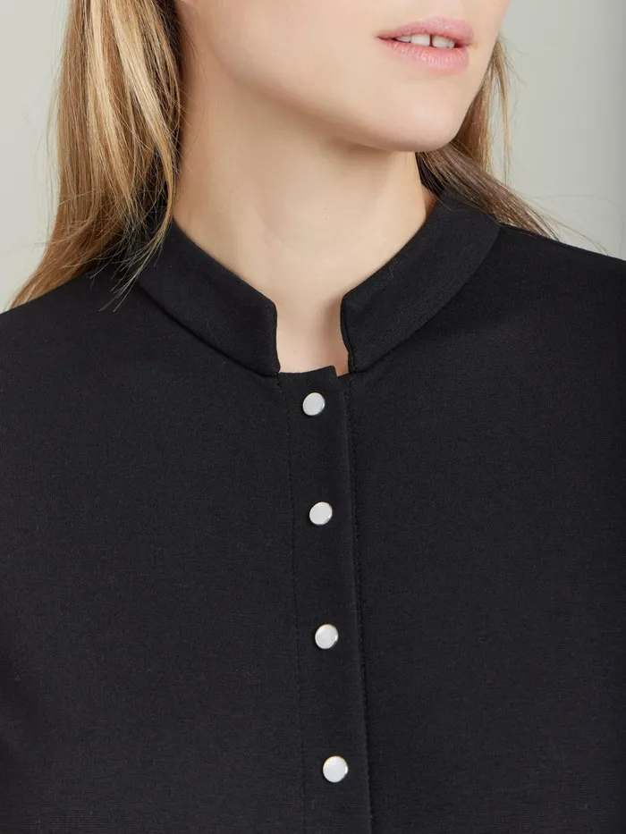 Agns B Jackets and Coats Women Black Milano Viscose Tambour Jacket