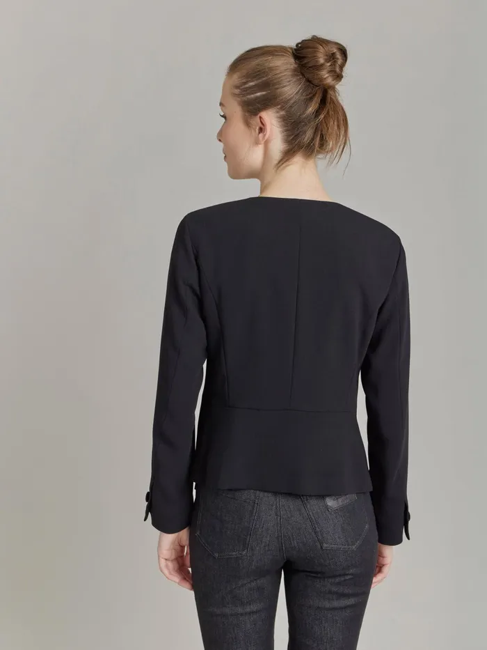 Agns B Jackets and Coats Women Black Polyester Jacket