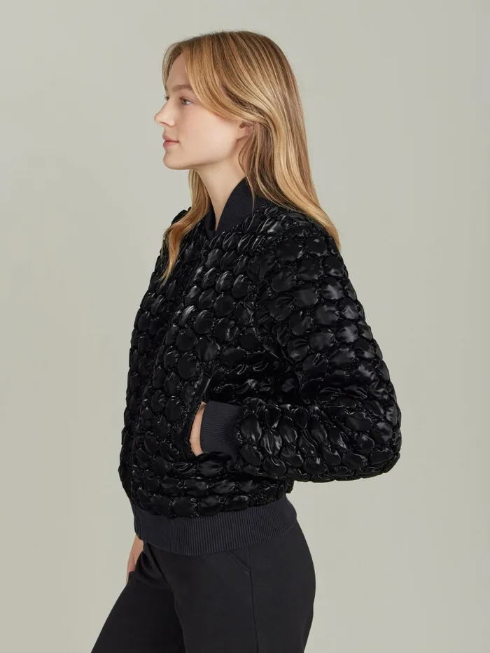 Agns B Jackets and Coats Women Black Polyester Quilted Classe Jacket