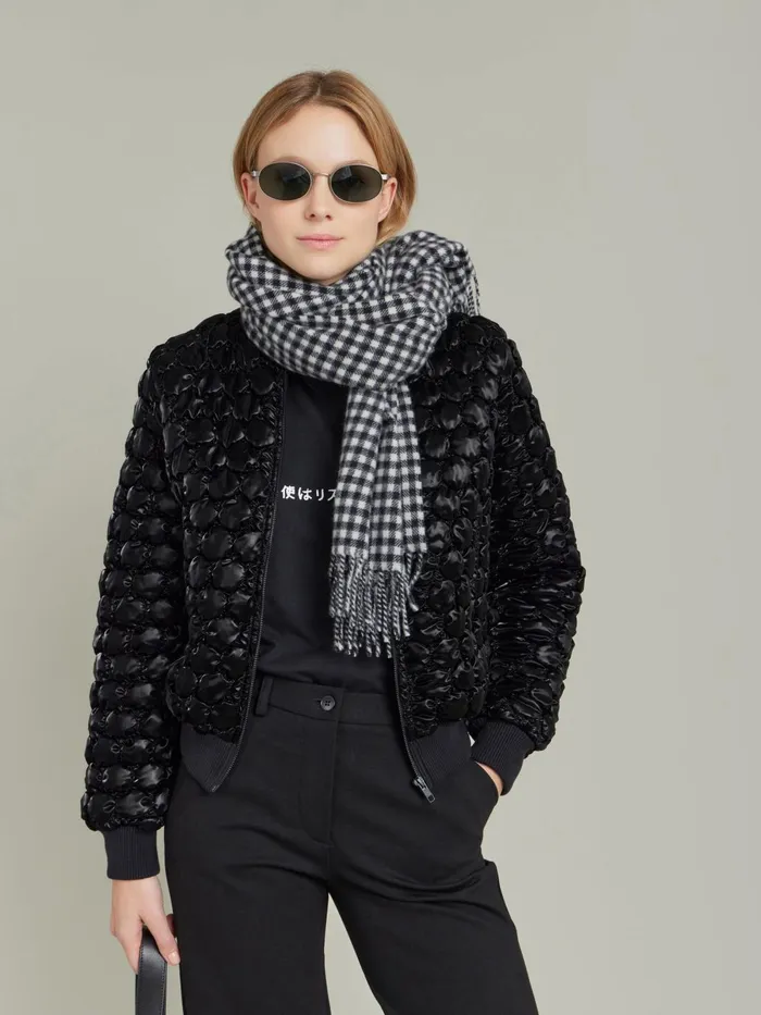 Agns B Jackets and Coats Women Black Polyester Quilted Classe Jacket