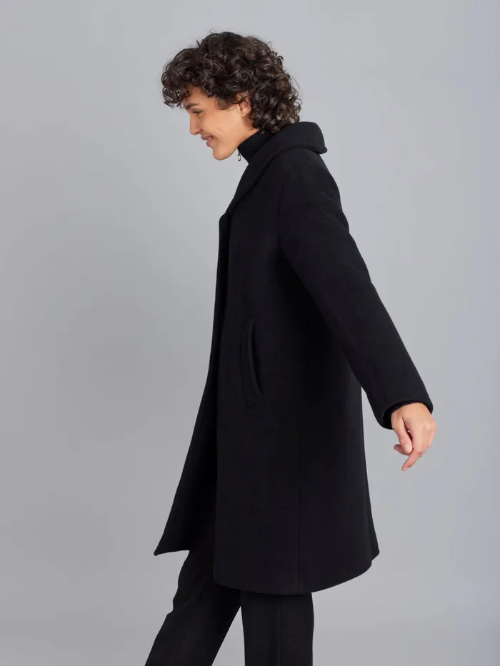 Agns B Jackets and Coats Women Black Wool Coat