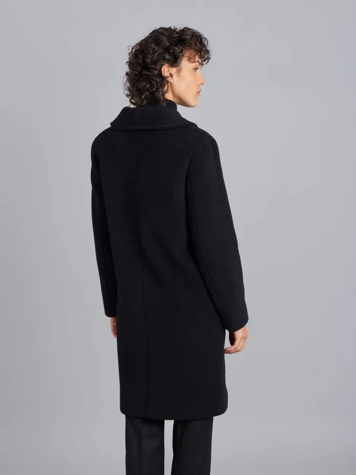 Agns B Jackets and Coats Women Black Wool Coat