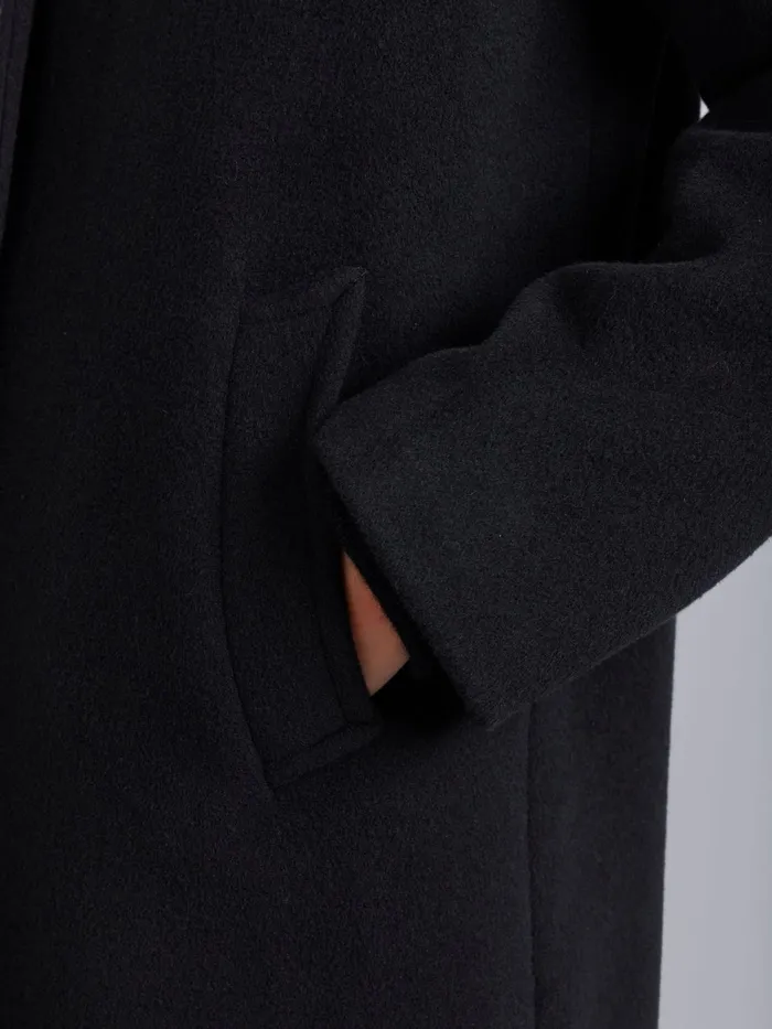 Agns B Jackets and Coats Women Black Wool Coat