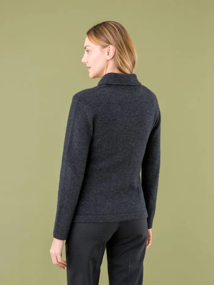 Agns B Jackets and Coats Women Grey Clifford Cashmere Jacket Made In Mongolia