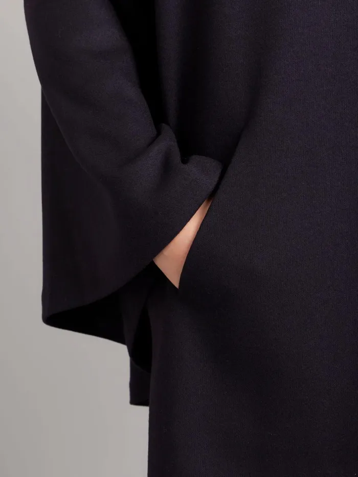 Agns B Jackets and Coats WomenMen Blue Wool Milano Unisex Cape