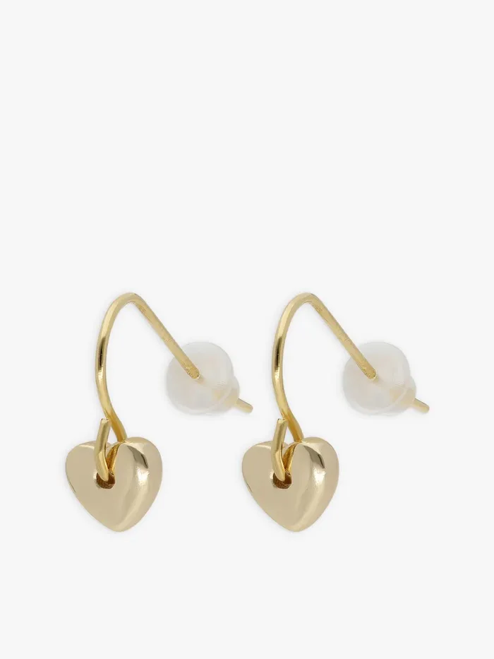 Agns B Jewellery and Watches Women Gold Brass Heart Laia Earrings