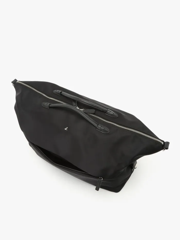 Agns B Large Bags and Totes Women Black Nylon Strap Bag