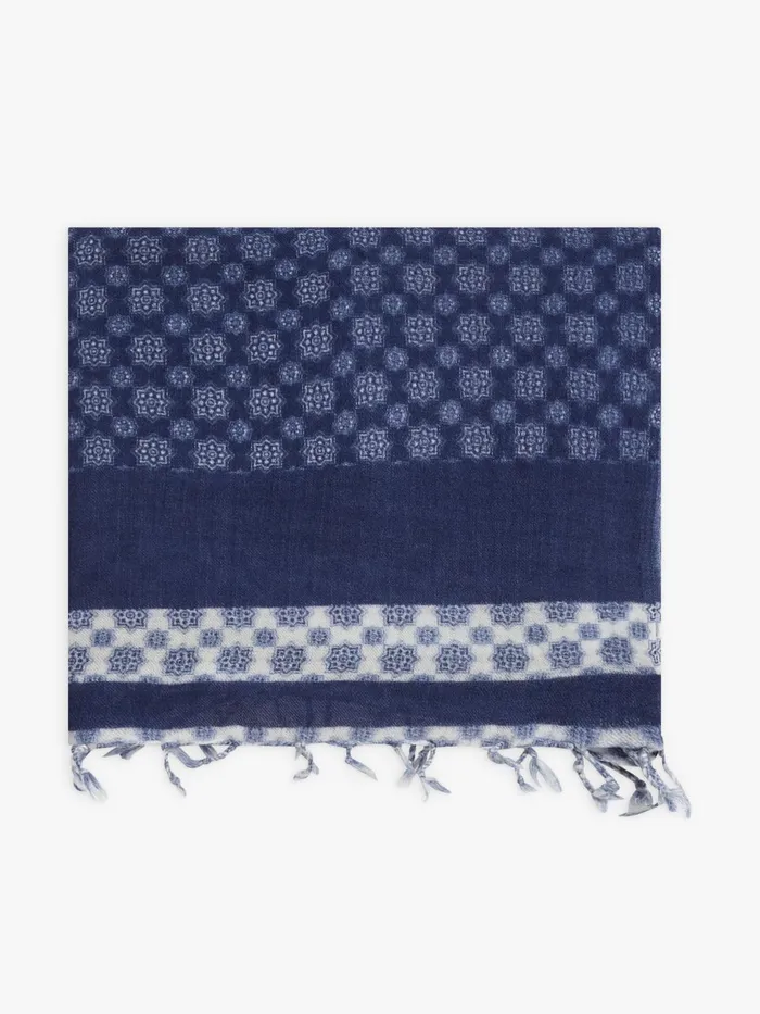 Agns B Scarves Men Blue Wool Claudio Scarf