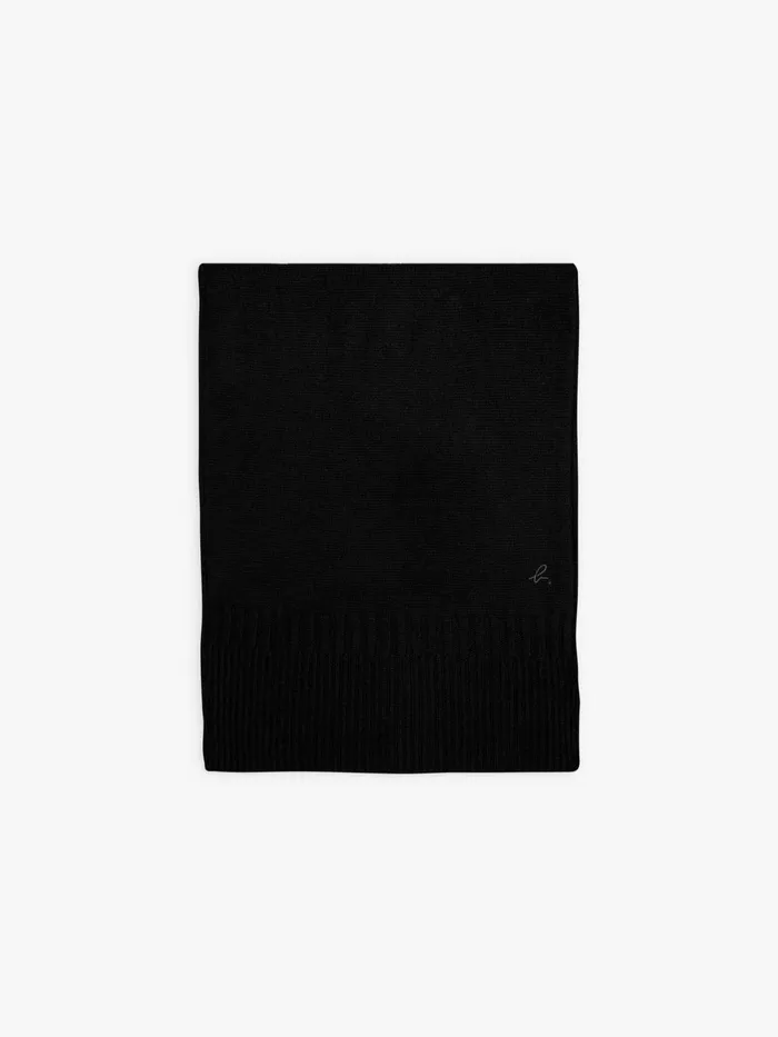 Agns B Scarves WomenMen Black Nelio Unisex Cashmere Scarf