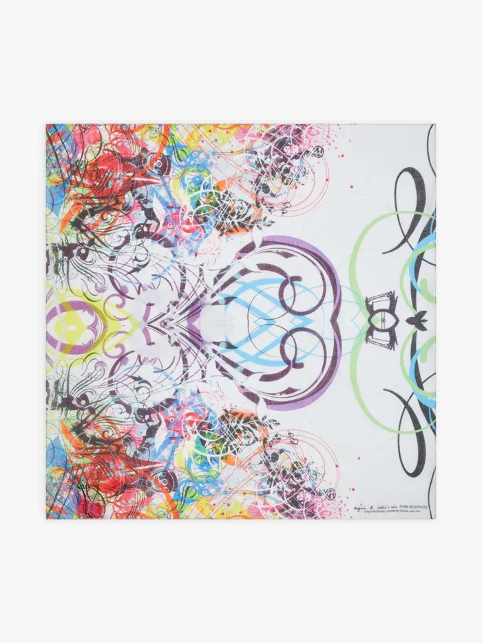 Agns B Scarves WomenMen Cotton Bandana Artist Ryan McGinness