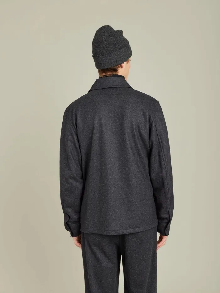 Agns B Shirts Men Black Wool Jersey Chicago Overshirt