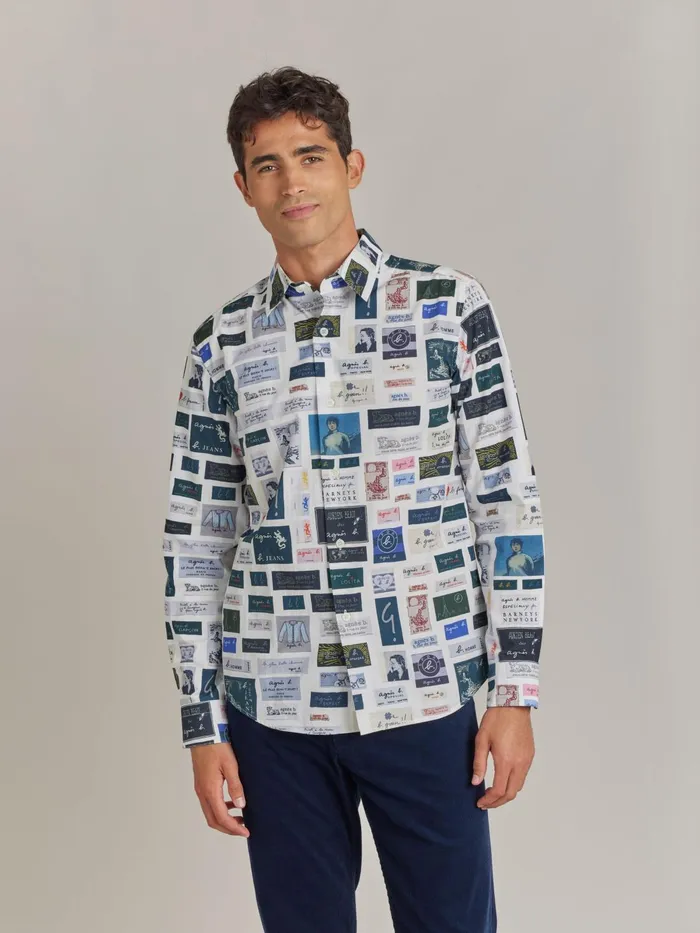 Agns B Shirts Men White Cotton Syd Shirt