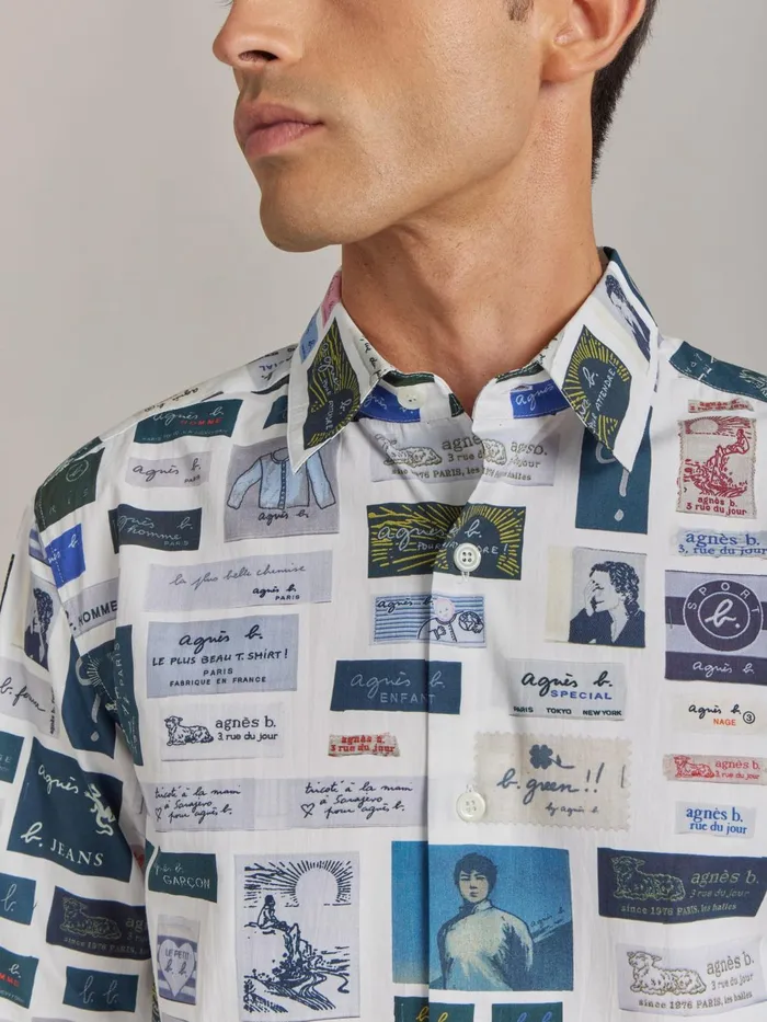 Agns B Shirts Men White Cotton Syd Shirt