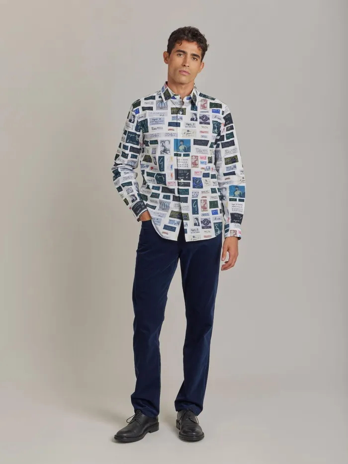 Agns B Shirts Men White Cotton Syd Shirt