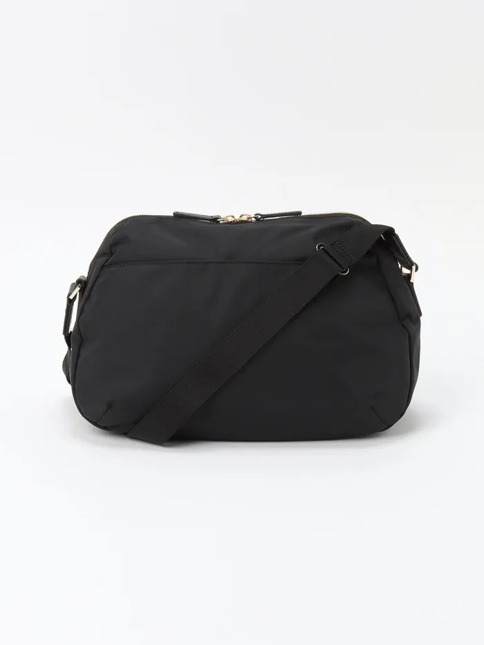 Agns B Shoulder Bags Women Black Nylon Zipped Shoulder Bag