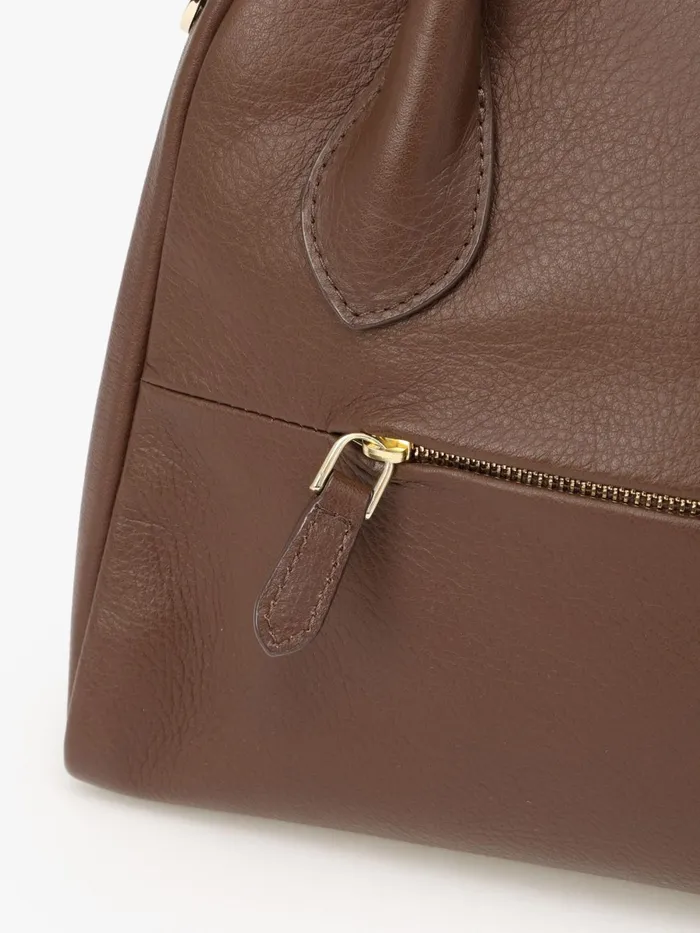 Agns B Shoulder Bags Women Brown Leather Boston Bag