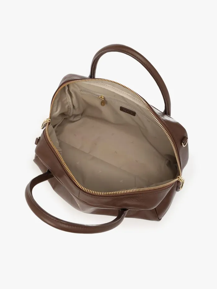 Agns B Shoulder Bags Women Brown Leather Boston Bag