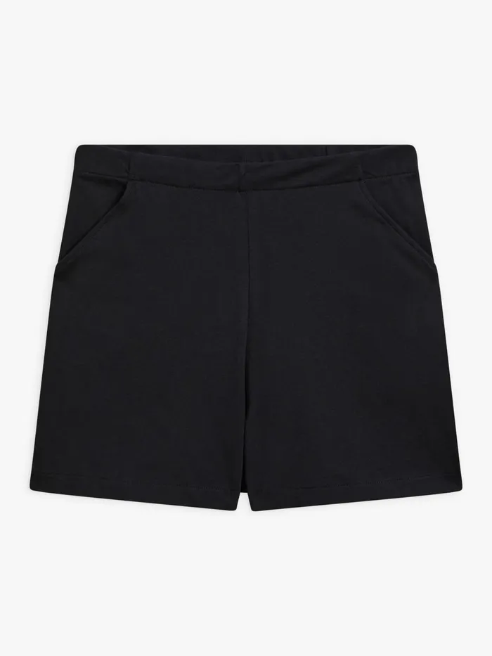 Agns B Skirts and Shorts Women Black Cotton Flared Flick Shorts