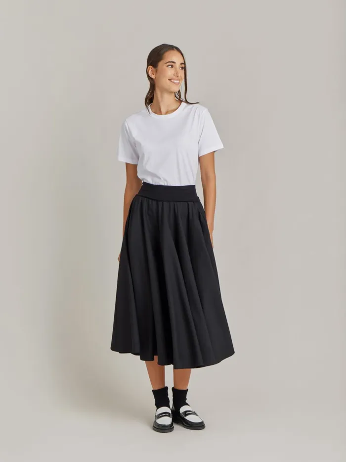 Agns B Skirts and Shorts Women Black Worsted Wool Tabou Skirt