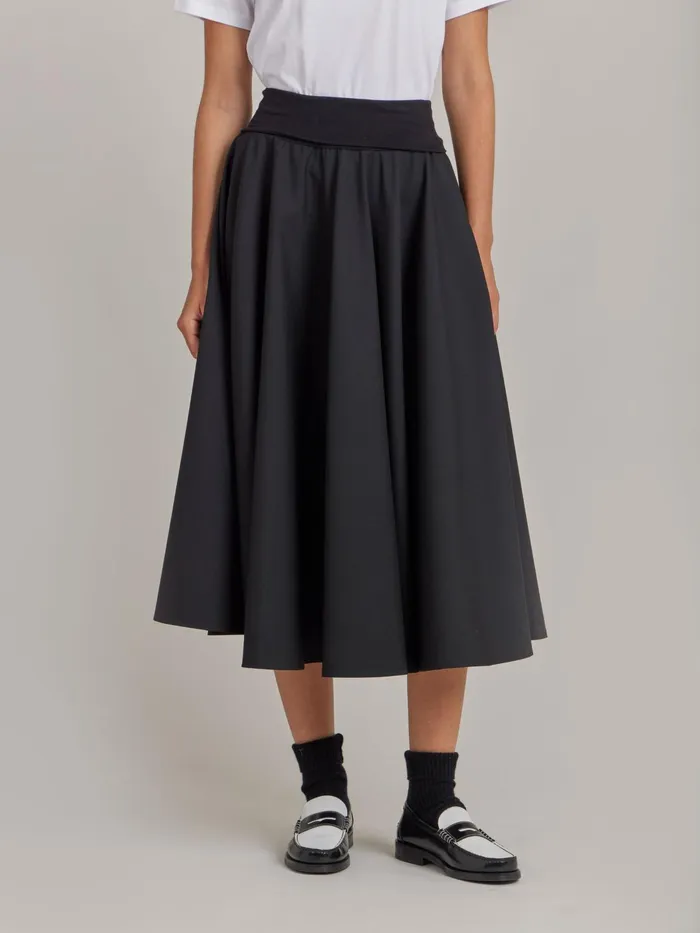 Agns B Skirts and Shorts Women Black Worsted Wool Tabou Skirt
