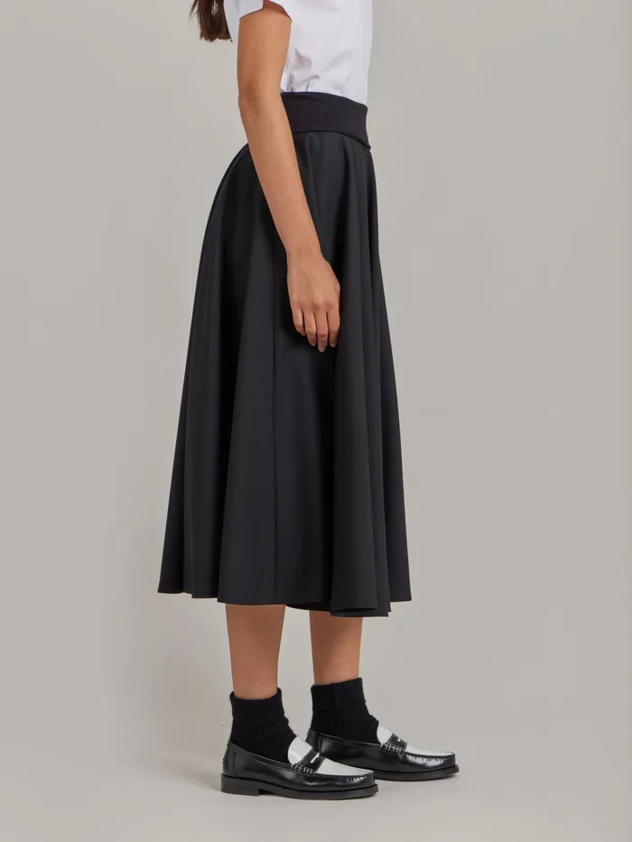 Agns B Skirts and Shorts Women Black Worsted Wool Tabou Skirt