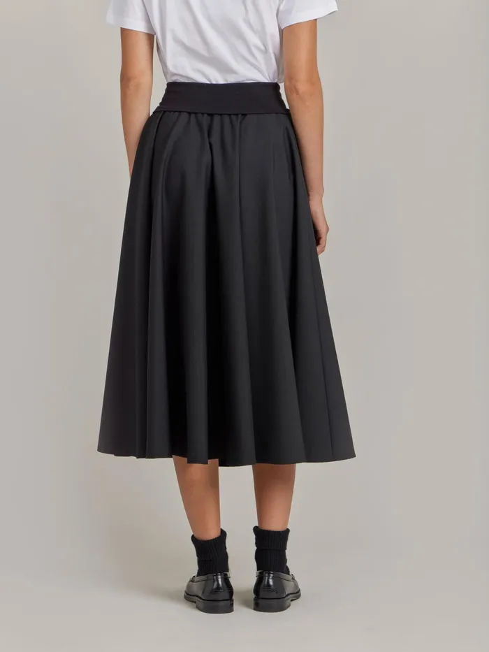 Agns B Skirts and Shorts Women Black Worsted Wool Tabou Skirt