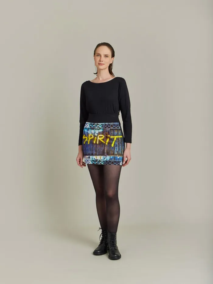 Agns B Skirts and Shorts Women Cotton Printed Short Skirt