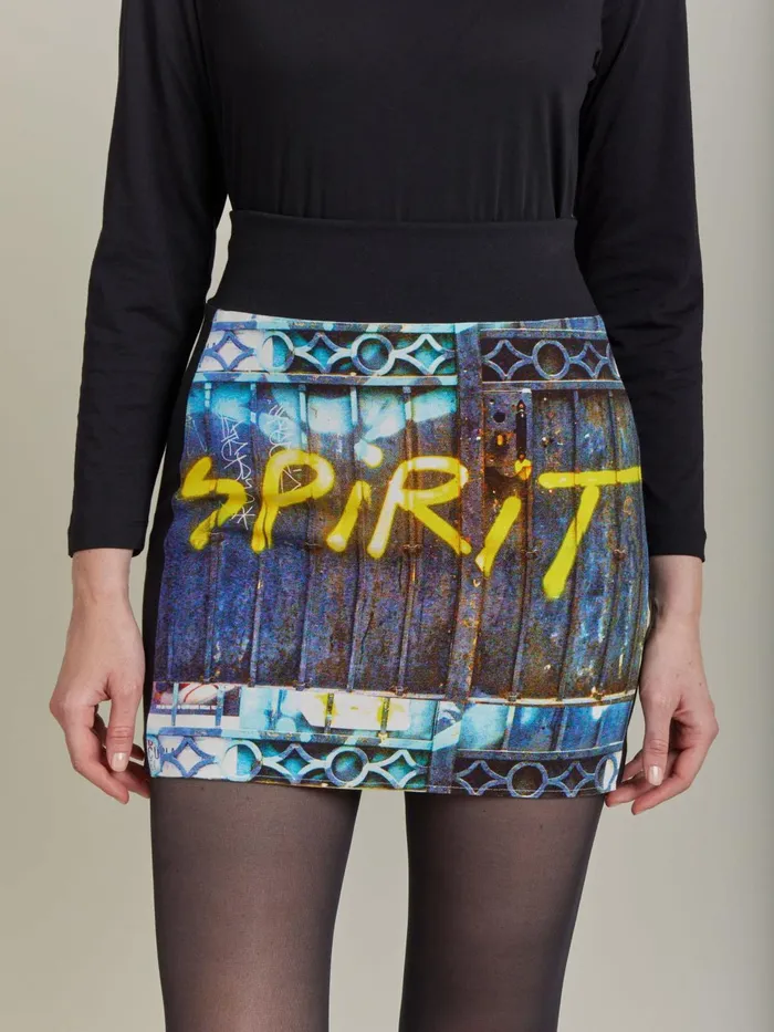 Agns B Skirts and Shorts Women Cotton Printed Short Skirt