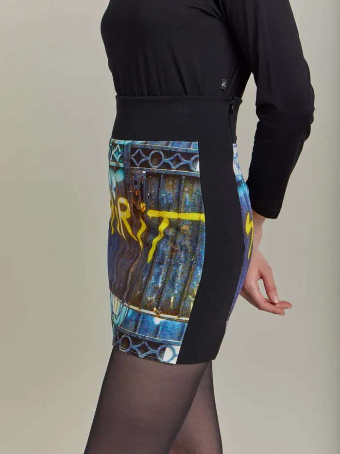 Agns B Skirts and Shorts Women Cotton Printed Short Skirt
