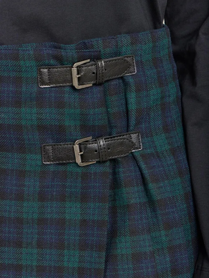 Agns B Skirts and Shorts Women Green Wool Checked Diane Kilt