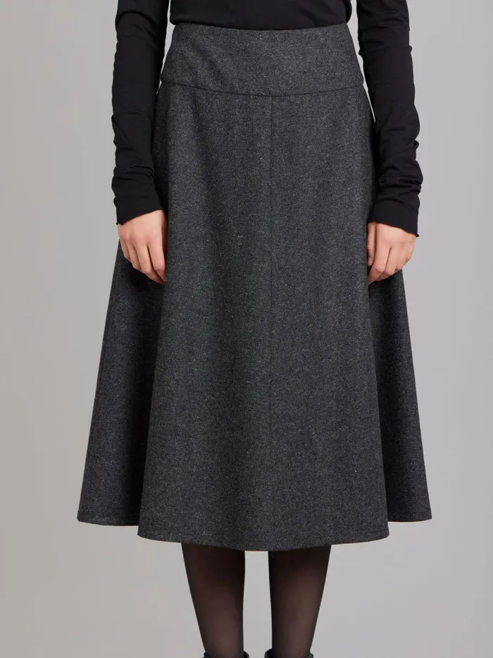 Agns B Skirts and Shorts Women Grey Tweed Woolen Skirt