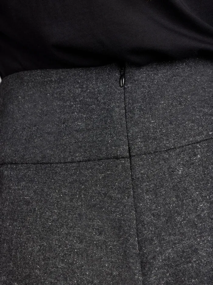 Agns B Skirts and Shorts Women Grey Tweed Woolen Skirt