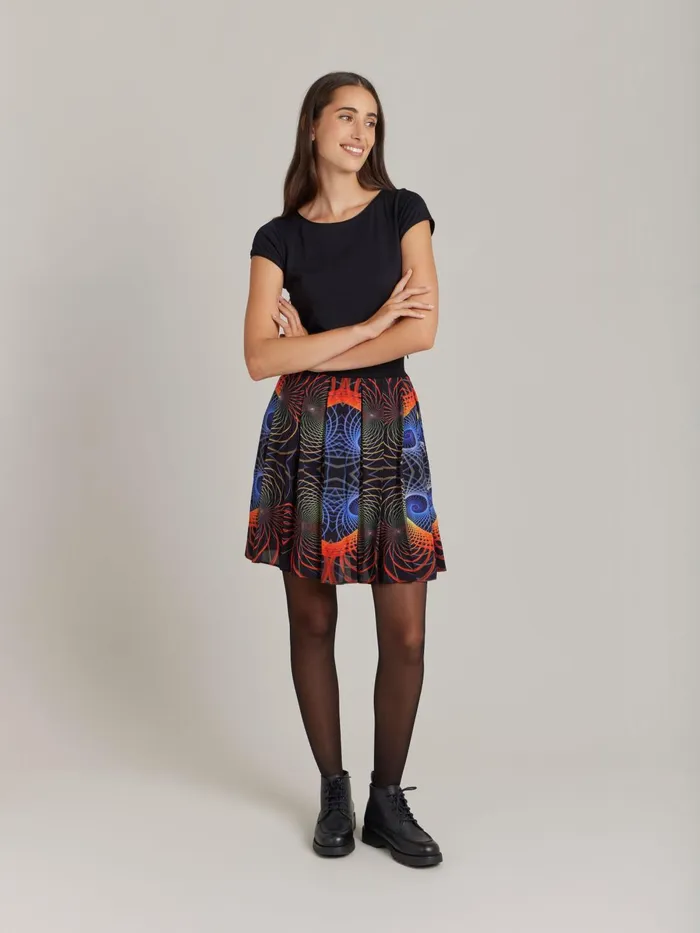 Agns B Skirts and Shorts Women Viscose Printed Ikon Skirt