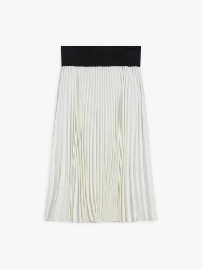 Agns B Skirts and Shorts Women White Baa Pleated Skirt