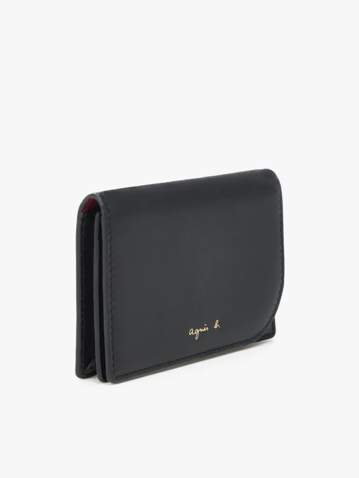 Agns B Small Leather Goods Women Black Leather Wallet
