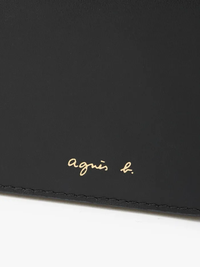 Agns B Small Leather Goods Women Black Leather Wallet