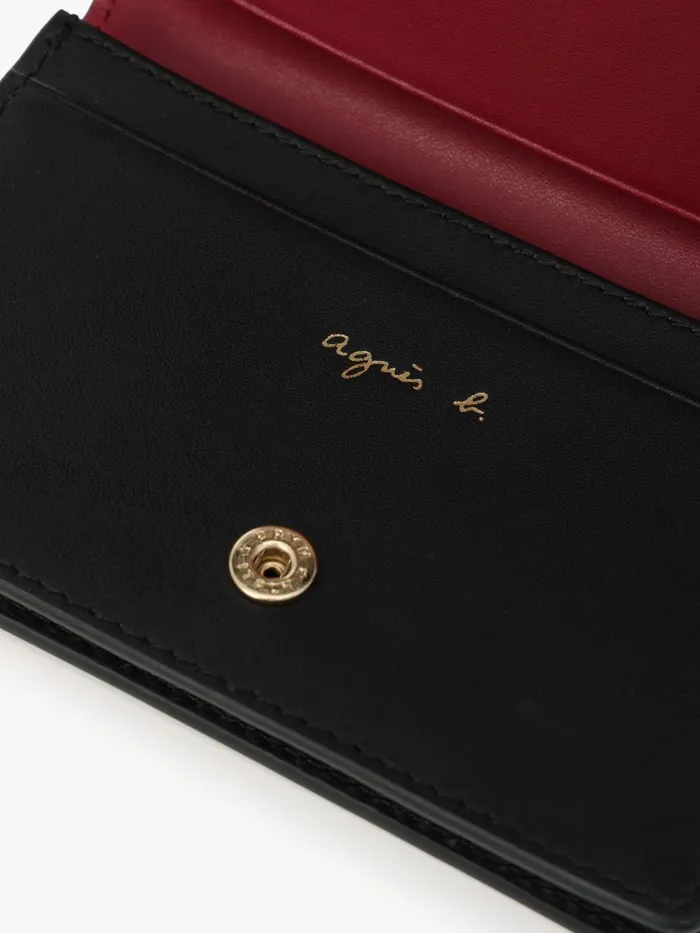 Agns B Small Leather Goods Women Black Leather Wallet