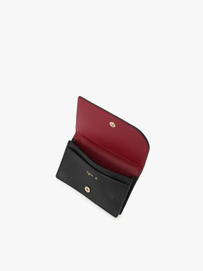 Agns B Small Leather Goods Women Black Leather Wallet