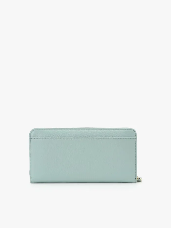 Agns B Small Leather Goods Women Blue Smooth Leather 034b034 Logo Wallet