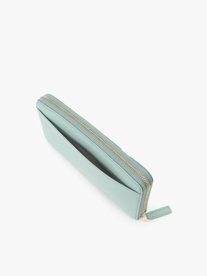 Agns B Small Leather Goods Women Blue Smooth Leather 034b034 Logo Wallet