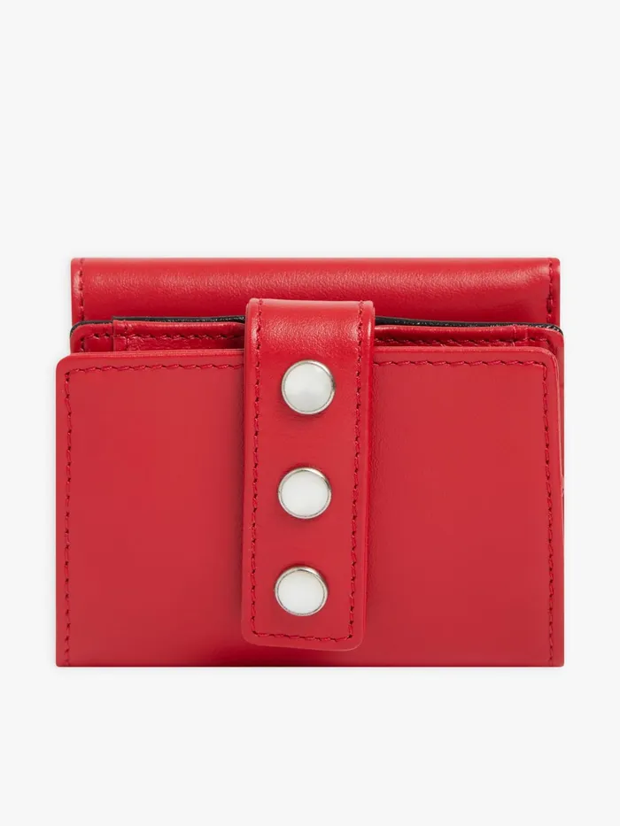 Agns B Small Leather Goods Women Red Leather Wallet
