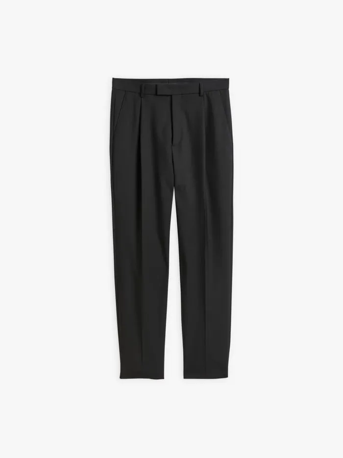 Agns B Suits Men Black Wool Tweed Ibra Trousers