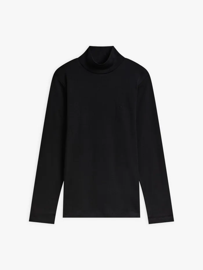 Agns B Tshirts and Polo Shirts Men Black Cotton Jersey Panama Tshirt